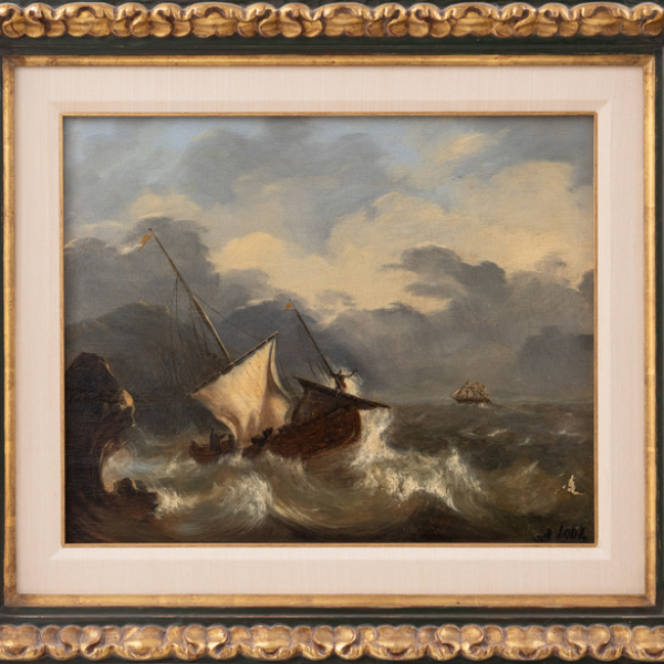 &quot;El naufragio&quot;  ESCUELA FRANCESA FINALES DEL SIGLO XIX