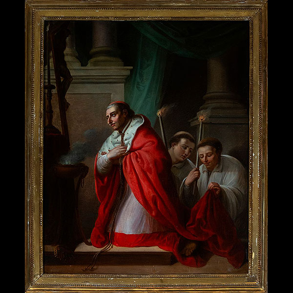 Atribuido a Henri Nicolas van Gorp (Paris, 1756- Val-d'Oise, 1819) - San Carlos Borromeo. 
