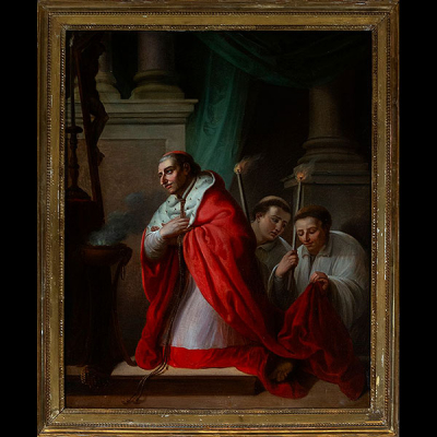 Atribuido a Henri Nicolas van Gorp (Paris, 1756- Val-d&#039;Oise, 1819) - San Carlos Borromeo. 