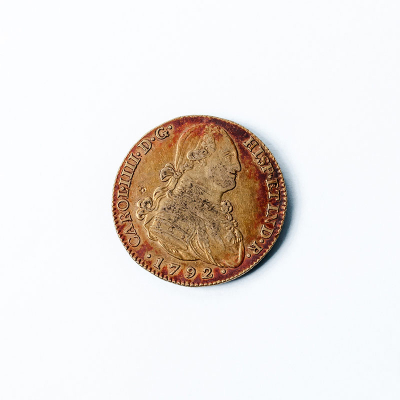 Moneda de oro de 4 Escudos. España. Carlos IV. 1792. Madrid.