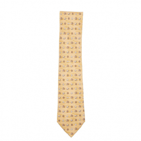 HERMÈS. Corbata en twill de seda, ensamblada a mano.