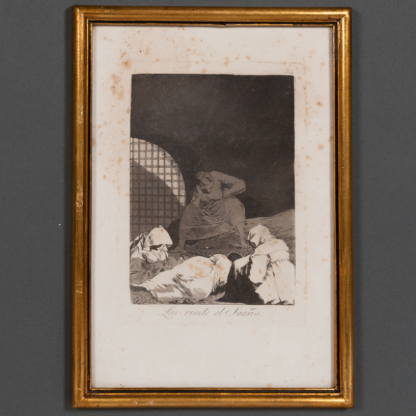 "Las rinde el Sueño" nº 34  Autoría: FRANCISCO DE GOYA(Fuendetodos,1746-Burdeos, 1828) 