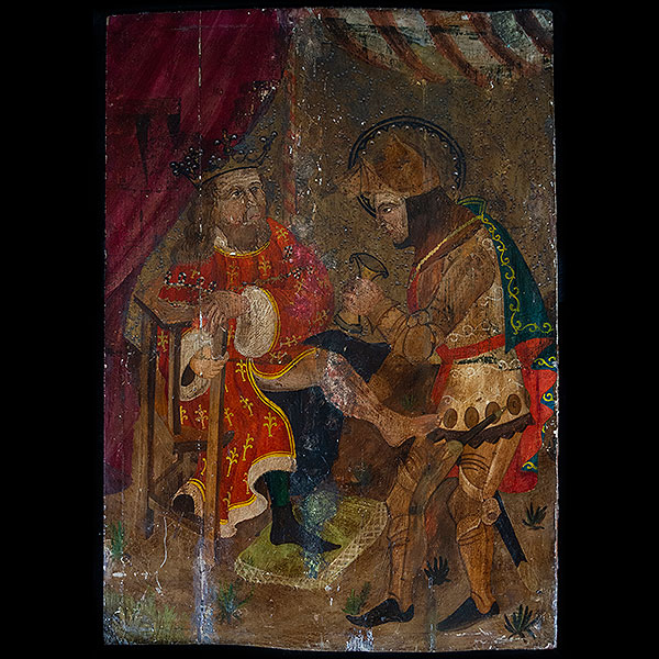 Escuela Aragonesa del siglo XIV- XV - Rey Aragones junto a su caballero.