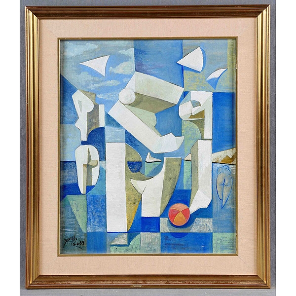 BERZOSA, IGNACIO. &quot;Mujer jugando con una pelota&quot;.