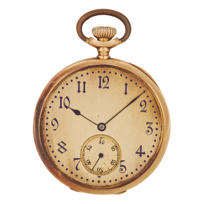 Reloj de bolsillo lepine Longines, ppios. del s.XX. En oro. 