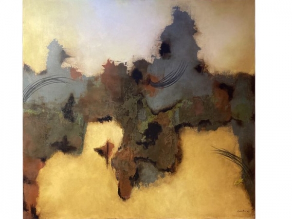 Gunther Gerzso – Azul con Rojo Geométrico – Gráfica