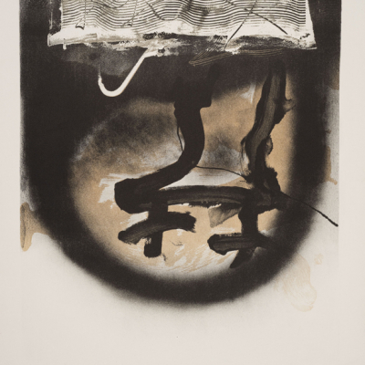 &quot;A. L. Exposition Tapies 1983&quot;  ANTONI TAPIES (Barcelona, 1923-2012)  Nº 924   Firmado: Tapies 