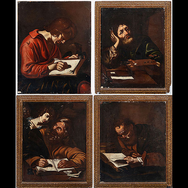 Muy Importante serie de los 4 apóstoles, a la manera de Miquel March 