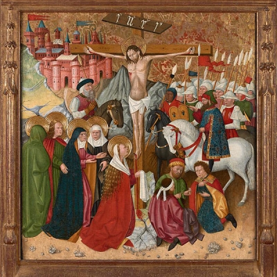 Maestro de Belmonte (siglo XV).  &quot;La Crucifixión&quot;. Óleo sobre tabla.