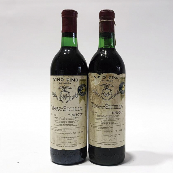 2 botellas de Vega Sicilia Unico 1941, Vega Sicilia. Ribera del Duero.