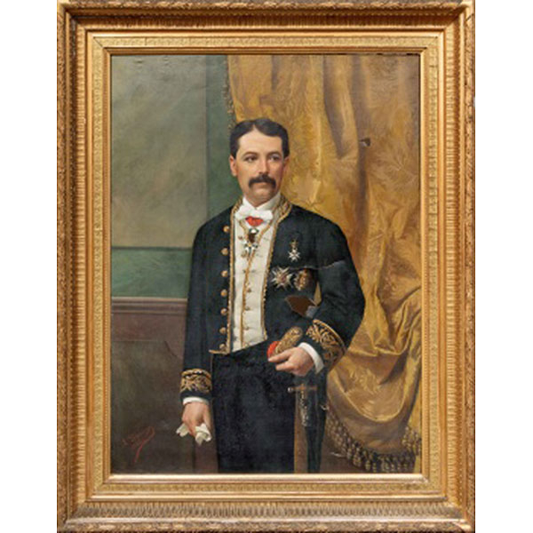 RAMÓN ELORRIAGA  (Bilbao S. XIX) "Retrato de caballero Militar"