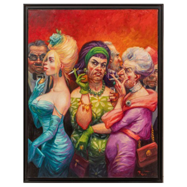 THIERRY BRUET   (París 1949)  "Cocktail"  Firmado: Bruet  Óleo / Lienzo 