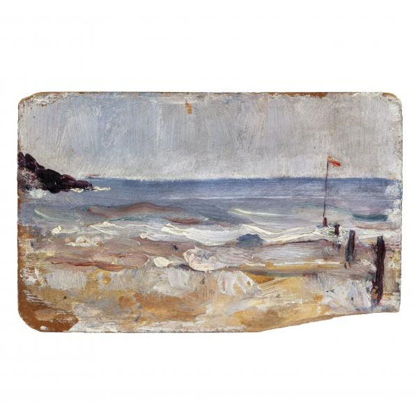 Joaquín Sorolla   "Playa de San Sebastián". Óleo sobre tabla. 