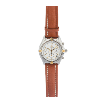 BREITLING «Cronomat GMT». Reloj de pulsera unisex. En acero y oro con correa de piel. Reedición 1990.