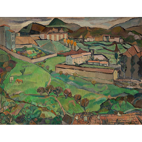 FERNANDO MAIDAGAN INCHAUSTI (Bilbao 1910 - 1996). "Campas de Atxuri" Firmado: F. Maidagan. Óleo / Lienzo