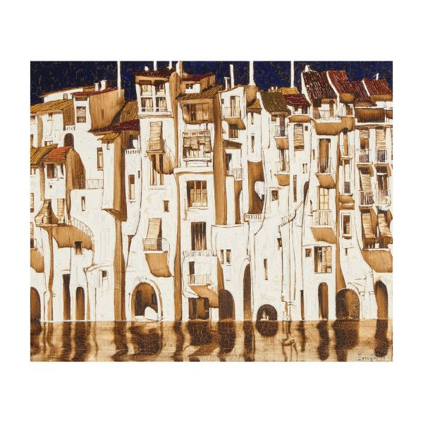 Evdokim Perevalsky (Kiev, Ucrania, 1970) Escena urbana. &Oacute;leo sobre tela.