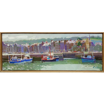  Llu&iacute;s Amer (Barcelona, 1942). Honfleur. &Oacute;leo sobre lienzo firmado 