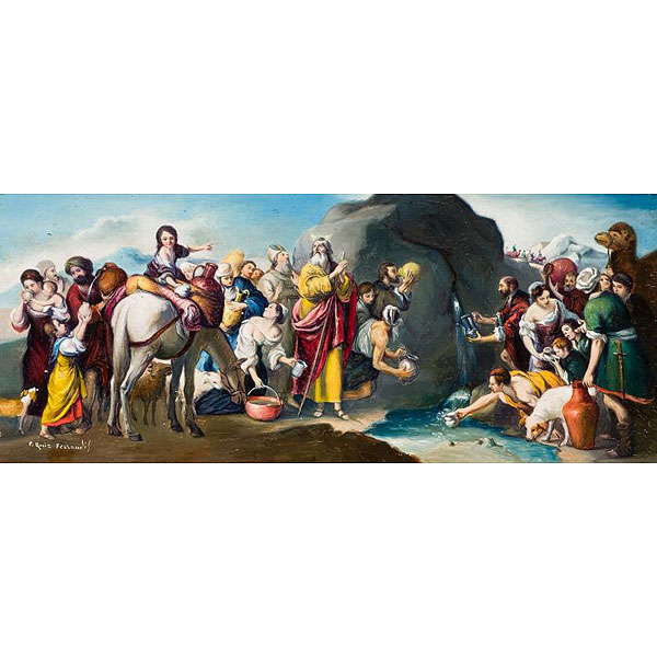 Francisco Ruiz Ferrandis (1909 - 1992).   "Escena de la vida de Mois&eacute;s". 