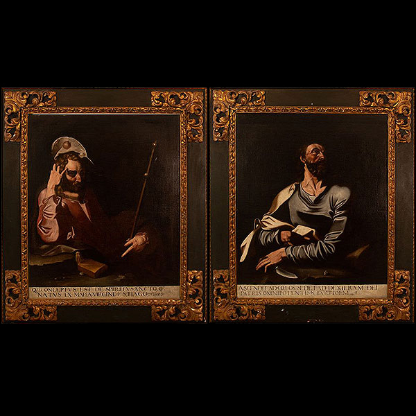 San Bartolomé y "Santiago el Mayor", Escuela de Luis Tristán, Toledo, s. XVI - XVII.