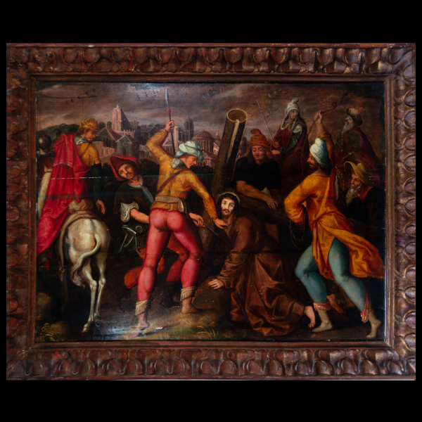 Cristo Camino al Calvario, escuela Ítalo Flamenca del siglo XVI.