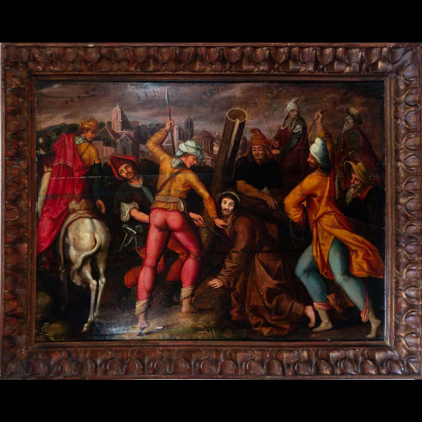 Cristo Camino al Calvario, escuela Ítalo Flamenca del siglo XVI