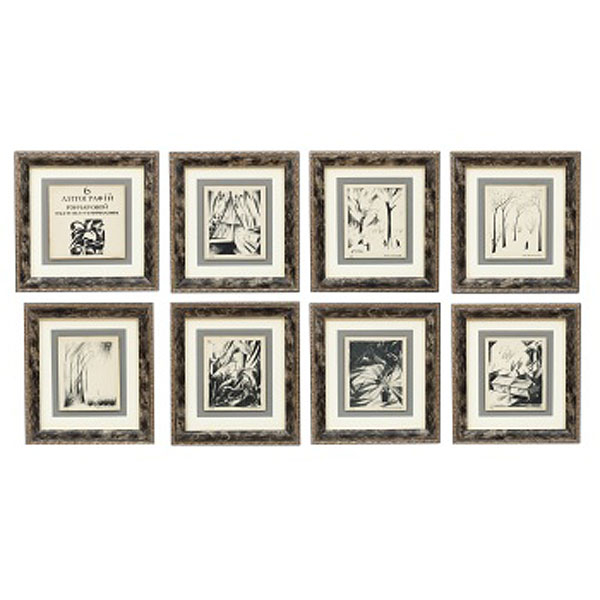 NATHALIE GONTCHAROVA  (1881-1962) "Homenaje a Larionov (8 obras)"