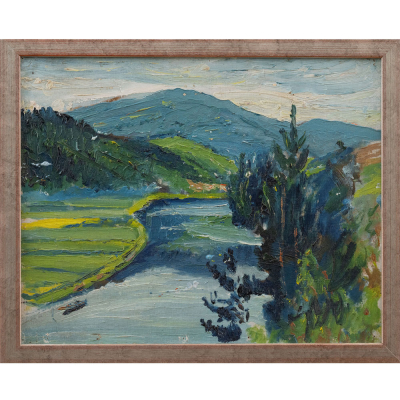 &quot;Río Oria con sol&quot;  ASCENSIO MARTIARENA (San Sebastián, 1884 -1966)