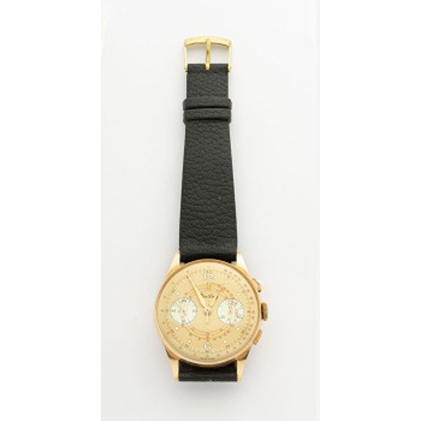 Reloj de caballero en oro amarillo marca Breitilng con esfera champán Años 40 