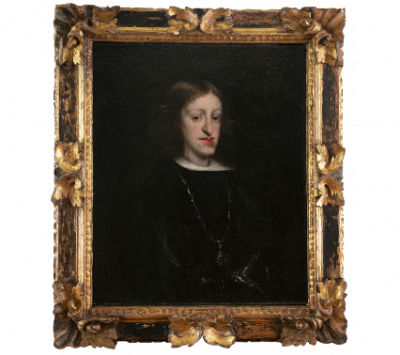 JUAN CARREÑO DE MIRANDA (Avilés, 25 de marzo de 1614-Madrid, 3 de octubre de 1685)  Retrato de Carlos II  H. 1685 