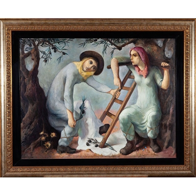 Bonifacio L&aacute;zaro Lozano Recogiendo olivas