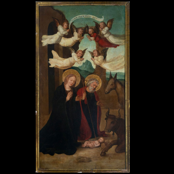 Natividad sobre Tabla, escuela Hispano Flamenca del siglo XV al XVI