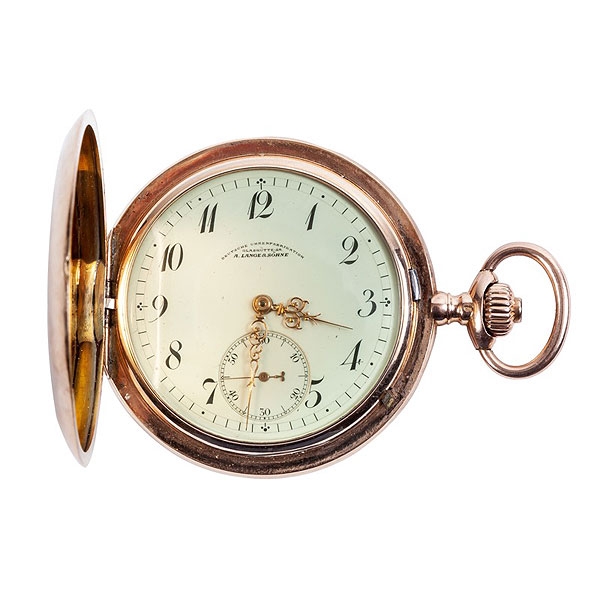 Reloj de bolsillo alemán Lange & Söhne en oro