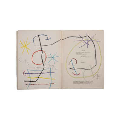 Miró. Obra inédita recent (dibujo original). B.: Sala Gaspar, Galería Metras, Belarte, 1964.