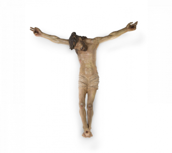 Cristo crucificado. Madera tallada y policromada. Círculo de Diego de Siloé (c. 1490 - Granada, 1563).