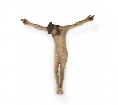 Cristo crucificado. Madera tallada y policromada. Círculo de Diego de Siloé (c. 1490 - Granada, 1563).
