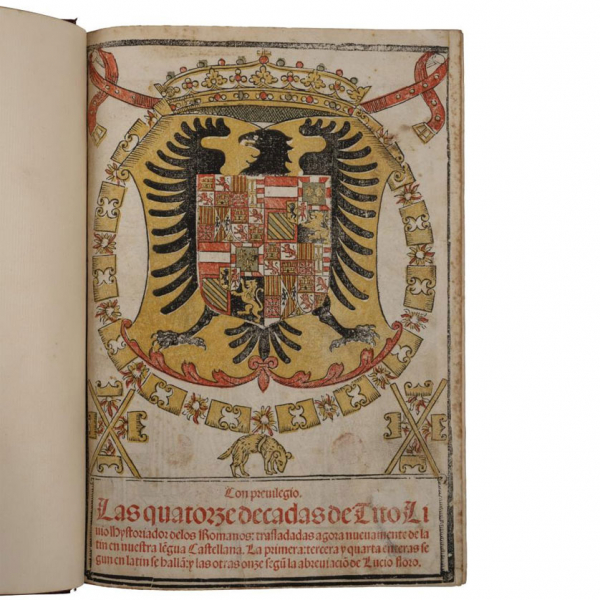"LAS QUATORCE DECADAS DE TITO LIVIO HYSTORIADOR DE LOS ROMANOS.- trasladadas agora nuevamente de lat&iacute;n en nuestra lengua castellana. 1935