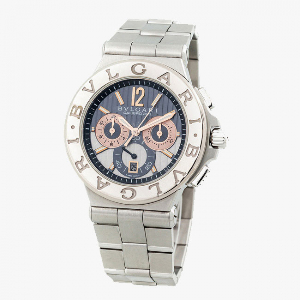 Reloj cronógrafo, cab., suizo BULGARI, Mod 'Calibro 303', Ref. DG42.SWG CH en oro blanco 18 K 