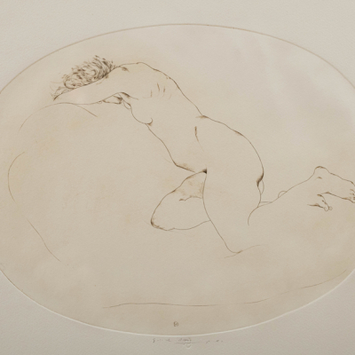 "Desnudo de mujer" GABRIEL RAMOS URANGA (Bilbao, 1939-1995). Grabado/papel