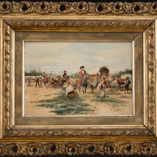 "Feria de Sevilla".  MARIANO OBIOLS DELGADO (C. 1860-1911). 