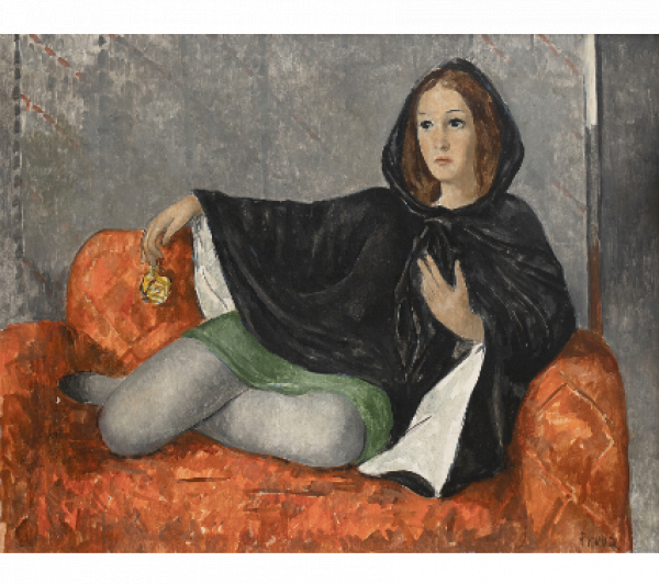 PERE PRUNA OCERANS (Barcelona, 1904 - 1977)  Noia al sof&agrave;, 1969 