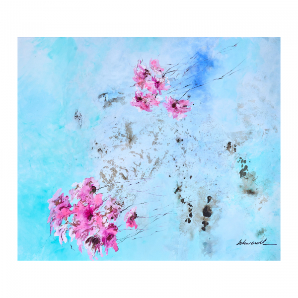 Elba Schwerdt (Bahía Blanca, Argentina, 1956)  Sin título.   Técnica mixta sobre tela. Firmado. 