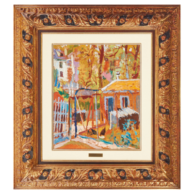 Antoni Clav&eacute; Sanmart&iacute; (Barcelona, 1913-Saint Tropez, Francia, 2005) Jard&iacute;n Potager. &Oacute;leo sobre t&aacute;blex.