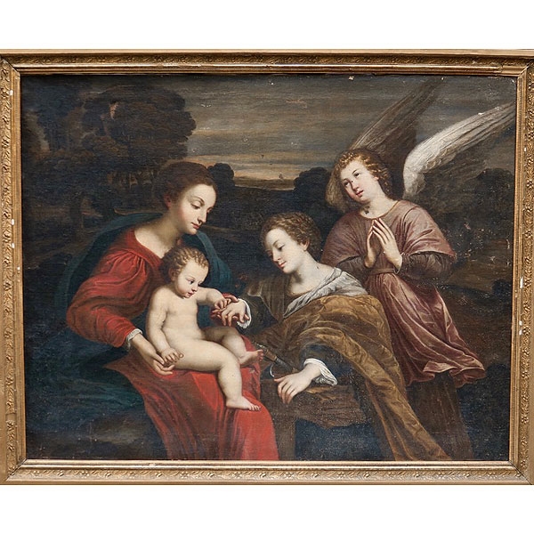 Seguidor de Correggio, pps.S.XVII "Desposorios místicos de Santa Catalina"