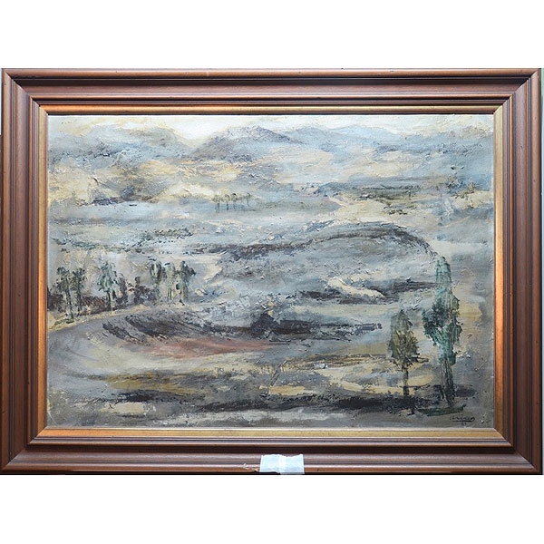 Francisco Arias Alvarez (Madrid, 1911-1977)  Paisaje".  Óleo sobre lienzo 