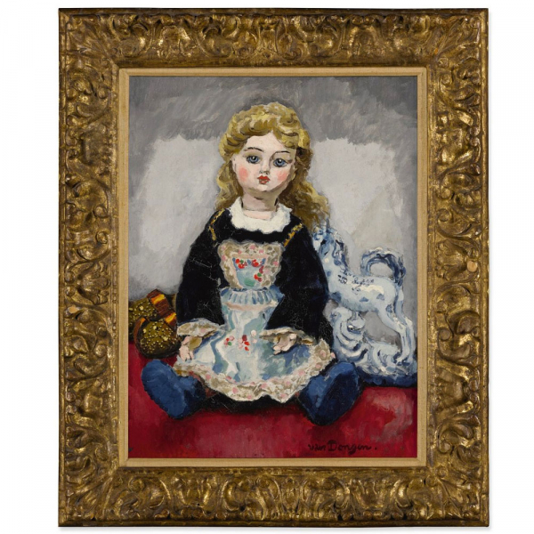 KEES VAN DONGEN (R&oacute;terdam, 1877 &ndash; M&oacute;naco, 1968) "Naturaleza muerta con mu&ntilde;eca" (1908).   &Oacute;leo sobre lienzo.