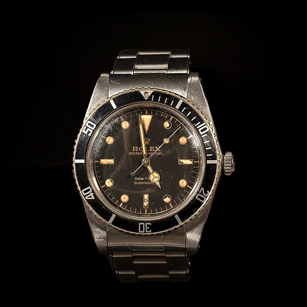ROLEX mod. Oyster Perpetual "Submariner" Ref. 5508. Reloj de caballero con caja y brazalete en acero. Años 1954-1955.