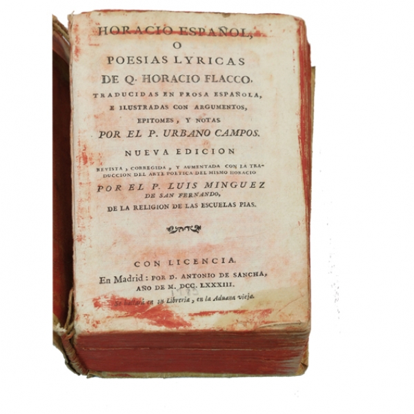 HORACIO ESPAÑOL O POESÍAS LYRICAS 1783