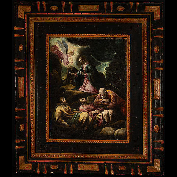 La Oración en el Huerto, círculo del Greco (Candía, 1541 - Toledo, 1614), escuela ítalo-cretense, siglo XVI - XVII.