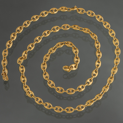 Cadena de calabrote en oro amarillo de 18kt.
