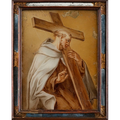 &quot;Santo con la Cruz&quot;  Autoría: Escuela Española, Siglo XVIII 